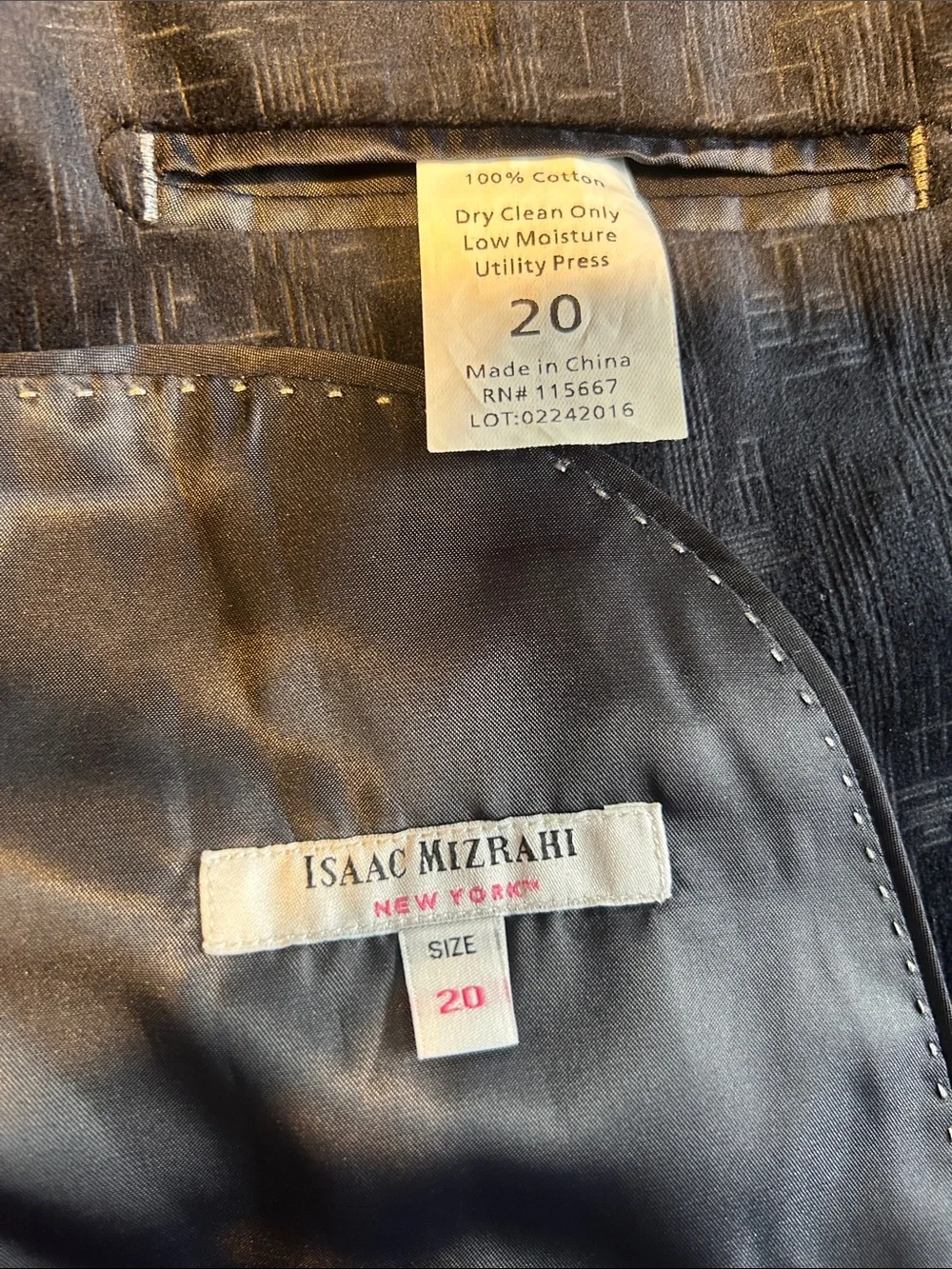 Isaac Mizrahi Navy Blazer
